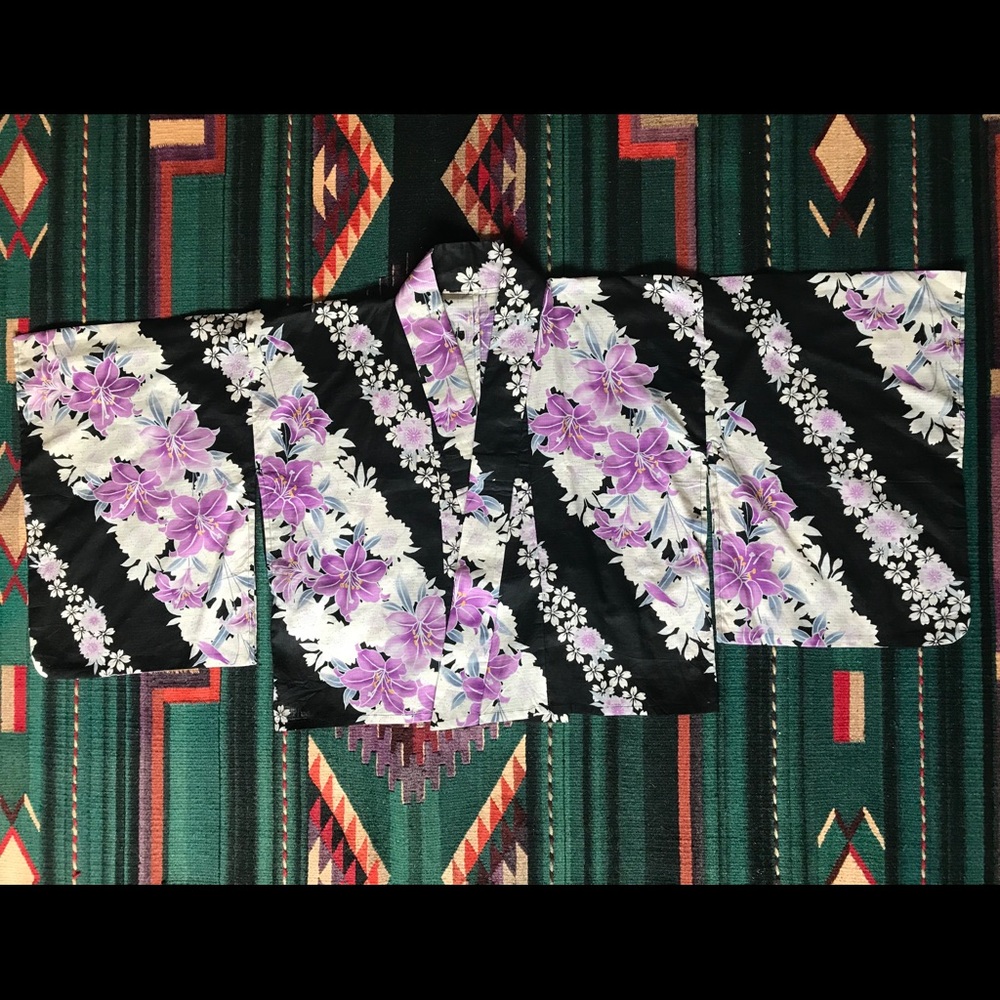 Purple Tiger Lily Kimono Top